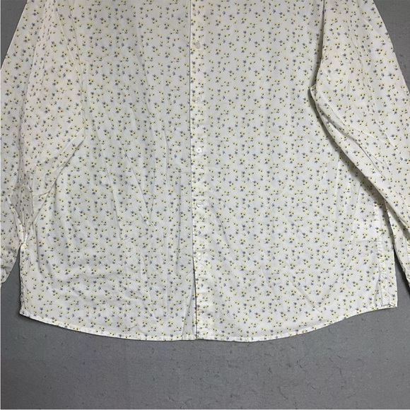 Claiborne White and Yellow Casual Button Down Shirt - Picture 15 of 16